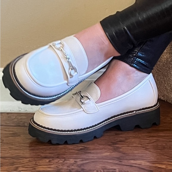 Corkys Cream Loafers with Black Soles - Picture 5 of 6